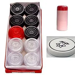 ssportshub Classic 20 Inch Wooden Carrom Board with Free Coins, Striker Powder for Family 50 cm Carrom Board image 2