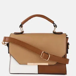 mast & harbour Women Brown Satchel - Regular Size-picture-11