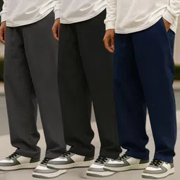 metronaut Regular Fit Men Multicolor Cotton Blend Trousers-picture-40