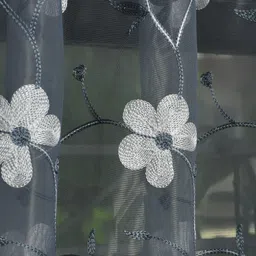 banavy 214 cm (7 ft) Door Tissue, Net Semi Transparent Curtain (Pack Of 2) image 3