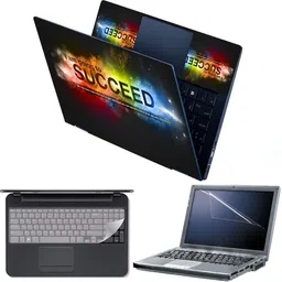 Anweshas 4 in 1 Combo Pack with Laptop Skin Sticker Decal, Palmrest Skin, Screen Protector, Key Guard for 15.6 Inch Laptop - Succeed Combo Set-picture-14