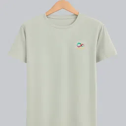 stelino Men Self Design Round Neck Cotton Blend Grey T-Shirt-picture-13
