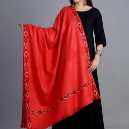 HANDICRAFT PALACE Women Red Woven-Design Shawl-picture-46
