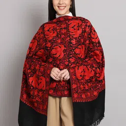 CRAFTBAZAR Embroidered Pure Wool Shawl-picture-32