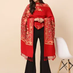 Pashmoda Ethnic Motifs Embroidered Shawl-picture-18