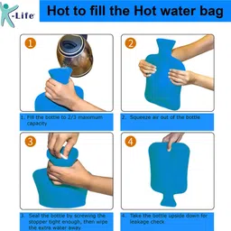 k-life Leak Proof Thick Rubber Heating Pad Pain Relief Non-electrical 2 L Hot Water Bag image 4