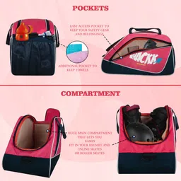 whackk Flip Senior Skating kit/Inline Roller/Quad Ice Skates duffel Bag image 4