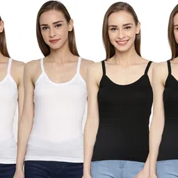 dollar missy Women Black, White Camisole image 1