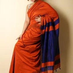 bong butiq Color Block Bollywood Handloom Pure Cotton Saree-picture-24