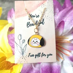 sonisirani SIRANI BTS CHARCTER PENDANT NECKLACE FOR WOMEN GIRLS KIDS| GIFT FOR BTS LOVERS Alloy image 3
