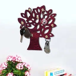 phirki studio Stylish Tree Shape MDF Wooden Key Hanger Wall Decor Item, Wood Key Holder-picture-19