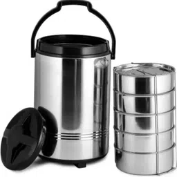 moti metal industries mmi MMI Tiffin Box/Lunch Box Stainless Steel 5 Containers Lunch Box-picture-15