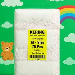 kering Baby Diapers | leak proof super dry and super comfy pants - Medium (75 Pieces) - M-picture-28