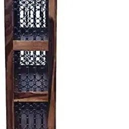 flipkart perfect homes Sheesham Solid Wood Solid Wood Semi-Open Book Shelf image 5