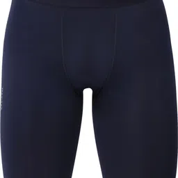 Solid Men Blue Compression Shorts-image-8