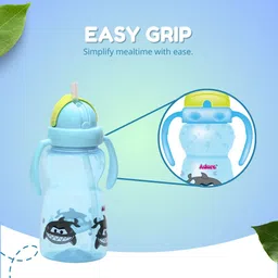 adore Zing! The Amazing Straw Sipper w Twin Handle-Flip N Sip- Spill Proof image 5