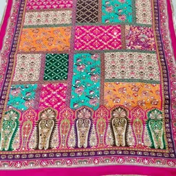 radha madhav enterprise Chiffon Printed Multicolor Women Dupatta image 2