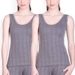 LUX INFERNO Women Charcoal Melange Women Top Thermal-picture-25