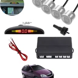 autofetch Universal 4 Silver Reverse Parking Sensor-AF25A583 Universal 4 Silver Reverse Parking Sensor-AF25A583 Parking Sensor image 1