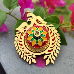 comelyns sindoor dani with tilak stick for wedding pooja kumkum box return gift Decorative Showpiece-10 cm image 4