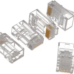 EXPERTRONICS RJ45 Cat6 Pass Through Connector RJ45 Ends Cat6 8P8C - 100 Pcs Pack Network Interface Card image 5