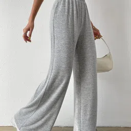 warcourt Women Loose Fit Grey Cotton Blend Trousers-picture-30