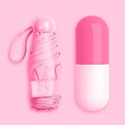 meenamart.com Foldable Mini Cute Lights and Small Capsule Umbrella(Multicolor) Umbrella-picture-23