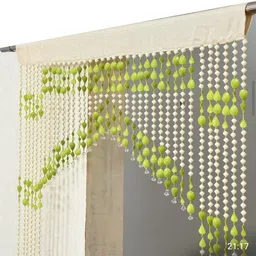 smartyhub White, Green Tassels image 2