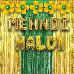 pbbs Solid haldi mehndi theme ceremony decorations for wedding marriges Balloon-picture-12