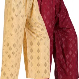4k fashion Pack of 2 Women Relaxed Gold, Black, Maroon Viscose Rayon Trousers-picture-19
