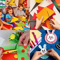 eclet 100 pcs A4 Size Color Sheets (10 Sheets Each Color) Art and Craft Paper Double Sided Colored(Length -27.5 cm Width - 20.3 cm) A4 90 gsm Coloured Paper image 4