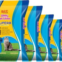 jimmy Cat Litter 25 Kg Superb Granules Sand Unscented 5 Kg Pack of 5 Pet Litter Tray Refill-picture-10
