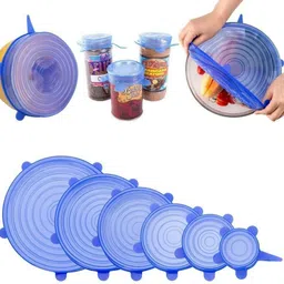 6 pcs Multi Size Silicone Stretch Lids Flexible Covers 8.1 inch, 6.5 inch, 5.7 inch, 4.5 inch, 3.7 inch, 2.6 inch Lid Set-image-16