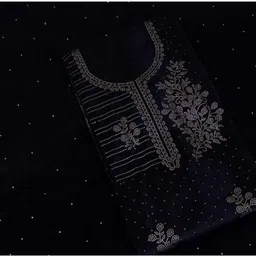 alma collection Unstitched Velvet Salwar Suit Material Embroidered image 3