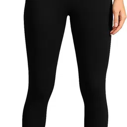 fitfuel Solid Women Black Tights image 1
