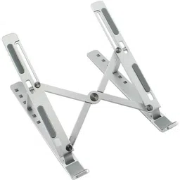 ASTOUND Adjustable Aluminum Laptop Table Stand Tablet Foldable Desktop Cooling Holder Portable Notebook Bracket Laptop Stand Folding Desktop Holder For Desk 11-17 Inch Laptop Stand Aluminium, Steel Floor and Desk Stand Laptop Stand with Adjustable Height Compatible with Universal Laptops-picture-28