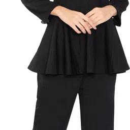 hautemoda Women Tunic and Trouser Set Solid Suit-picture-23
