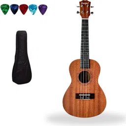 amg music 24 inch Ukulele with Bag Solid Wood Mahogany Body Ukulele For Beginners Adult Concert Ukulele-picture-27