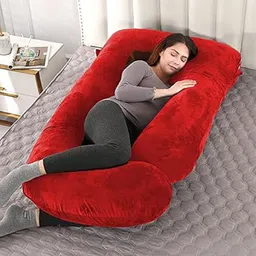 wild mint J SHAPE Microfibre Solid Pregnancy Pillow Pack of 1 image 1