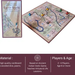 earth shells Moksha Trek Ancient Indian Vedic Game | Board Game for Kids & Adults 0 Educational Board Games image 2