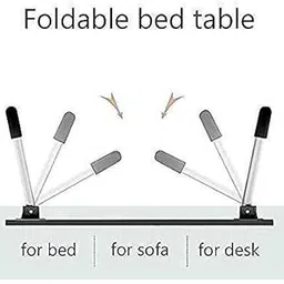 furnigully Foldable multipurpose Table Wood Portable Laptop Table image 5