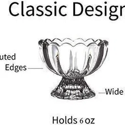 primeworld Glass Dessert Bowl Ice Cream Bowls Dessert Bowls Sundae Bowls Set 120 ml (6) image 4