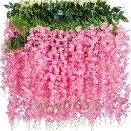 ajaa Pink, Green Westeria Artificial Flower-picture-15