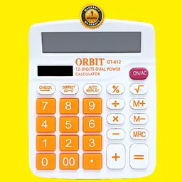 orbit pro OT612 Battery+Solar 12 Digit Basic Calculator for Students OT612 Basic Calculator-picture-13