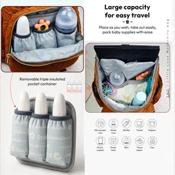 staranddaisy Premium Baby Diaper Bag Spacious, Waterproof Backpack with Multiple Pockets Mothers Maternity Bags for Travel Diaper Backpack image 4