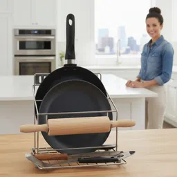 srkitchen Chakla/Belan Kitchen Rack Steel image 2