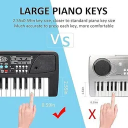 snm97 37-Key Musical Piano Keyboard with Microphone 430A1 Song Record Feaure_P409 image 3