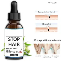 ayyiashi Permanent Hair Removal Oil | Gentle Formula | Natural Extract Blend Oil image 4