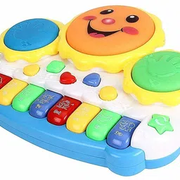 pulsbery Piano Toy-Drum Keyboard Musical Toys With Flashing Lights (Multicolor)-picture-24