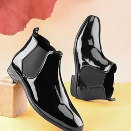 roadster Trendy Outdoor Slip-On Synthetic Leather Lightweight Chelsea Boots For Men Boots For Men image 5